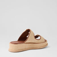 Women's Django & Juliette Vexta in Chocolate-Natural Syn Raffia. Sku: DJ21557ELRC6