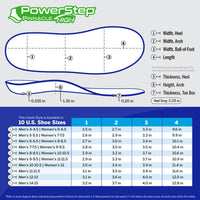 PowerStep Pinnacle High sizing chart