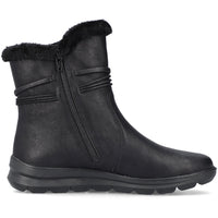 Women's Rieker Footwear style name Berta 70 in color Schwarz/ Nero/ Kuwait/ Rabbit. Sku: Z0070-00