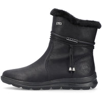 Women's Rieker Footwear style name Berta 70 in color Schwarz/ Nero/ Kuwait/ Rabbit. Sku: Z0070-00