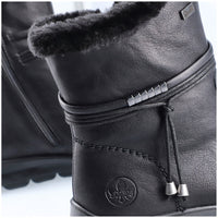 Women's Rieker Footwear style name Berta 70 in color Schwarz/ Nero/ Kuwait/ Rabbit. Sku: Z0070-00
